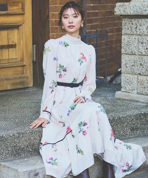 クラシックフラワーワンピース（ワンピース）｜AND COUTURE（アンド