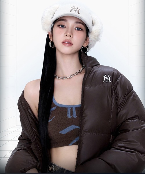 セール】【MLB KOREA/エムエルビーコリア】Cropped Curve Padding Down