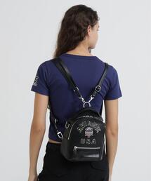 VARSITY LEATHER MINI DUFFLE BAG/バーシティーレザーミニダッフル