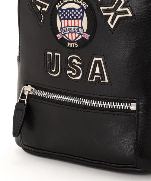 AVIREX(アヴィレックス)の「《直営店限定》VARSITY LEATHER MINI BACKPACK(バックパック/リュック・レディース・ブラック/レッド・F)」の17枚目の写真