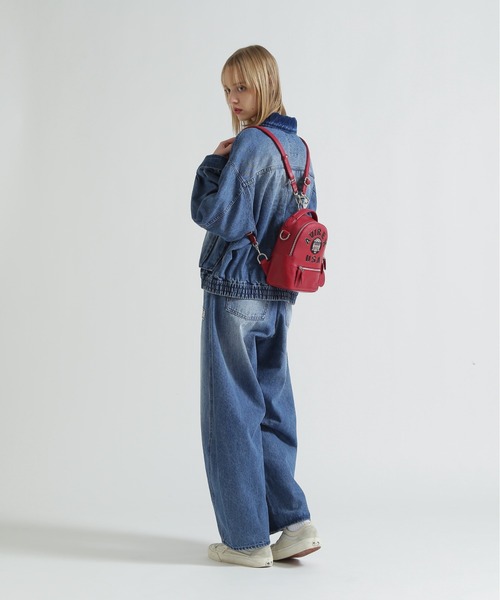 AVIREX（アヴィレックス）の「《直営店限定》VARSITY LEATHER MINI BACKPACK（バックパック/リュック・レディース・ブラック/レッド・F）」の21枚目の写真