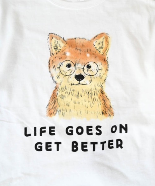 nicohrat（ニコフラート）の「nicohrat/ニコフラート 柴犬ロングＴシャツ（Tシャツ/カットソー・キッズ・オフホワイト/グレー/グリーン・90cm/100cm/110cm/120cm/130cm/140cm）」の22枚目の写真