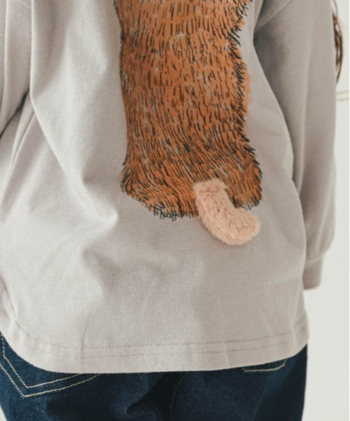 nicohrat（ニコフラート）の「nicohrat/ニコフラート 柴犬ロングＴシャツ（Tシャツ/カットソー・キッズ・オフホワイト/グレー/グリーン・90cm/100cm/110cm/120cm/130cm/140cm）」の19枚目の写真