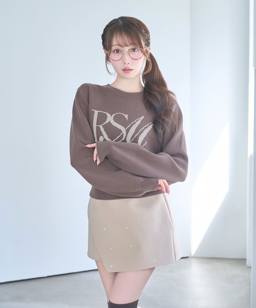 Logo jaquard knit（ニット/セーター）｜Rose Muse（ロゼミューズ）の