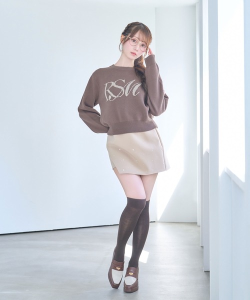 Logo jaquard knit（ニット/セーター）｜Rose Muse（ロゼミューズ）の