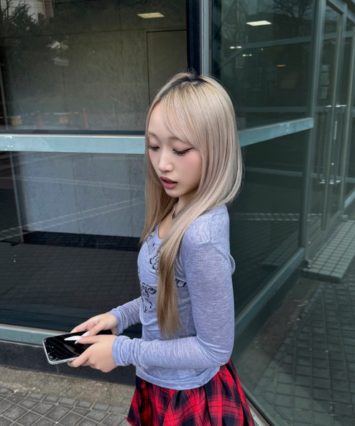 DAESE TOKYO(デセトウキョウ)の「『DAESE TOKYO/デセトウキョウ』ローズデザイントップ(Tシャツ/カットソー・レディース・グレー/ホワイト・S/M/L)」の12枚目の写真