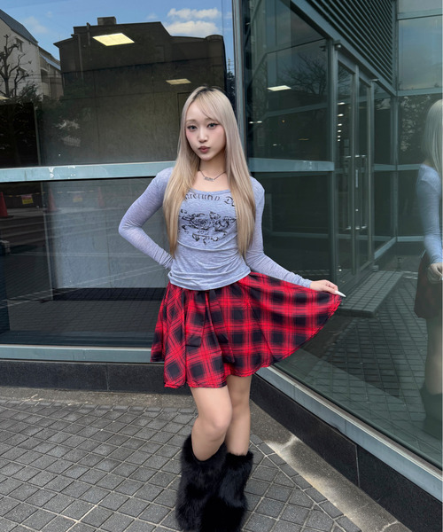 DAESE TOKYO(デセトウキョウ)の「『DAESE TOKYO/デセトウキョウ』ローズデザイントップ(Tシャツ/カットソー・レディース・グレー/ホワイト・S/M/L)」の14枚目の写真
