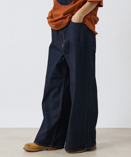 NEEDBY heritage（ニードバイヘリテージ）の「【NEEDBY heritage/ニードバイヘリテージ】HUNK（ハンク）ミッドライズワイドストレート/ユニセックス（デニムパンツ・メンズ・ダークネイビー/インディゴブルー・28/32/30）」の2枚目の写真