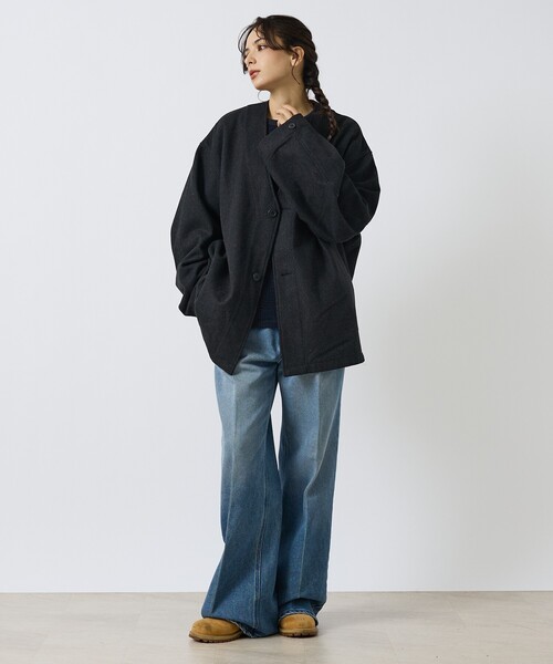 NEEDBY heritage（ニードバイヘリテージ）の「【NEEDBY heritage/ニードバイヘリテージ】HUNK（ハンク）ミッドライズワイドストレート/ユニセックス（デニムパンツ・メンズ・ダークネイビー/インディゴブルー・28/32/30）」の5枚目の写真