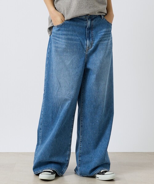 NEEDBY heritage（ニードバイヘリテージ）の「【NEEDBY heritage/ニードバイヘリテージ】HUNK（ハンク）ミッドライズワイドストレート/ユニセックス（デニムパンツ・メンズ・ダークネイビー/インディゴブルー・28/32/30）」の8枚目の写真