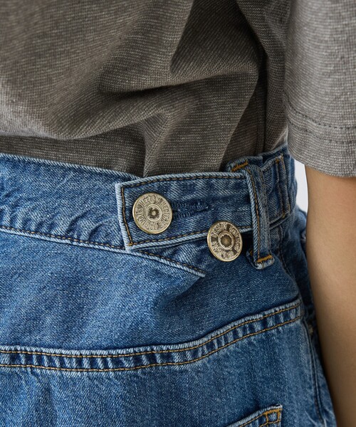 NEEDBY heritage（ニードバイヘリテージ）の「【NEEDBY heritage/ニードバイヘリテージ】HUNK（ハンク）ミッドライズワイドストレート/ユニセックス（デニムパンツ・メンズ・ダークネイビー/インディゴブルー・28/32/30）」の12枚目の写真