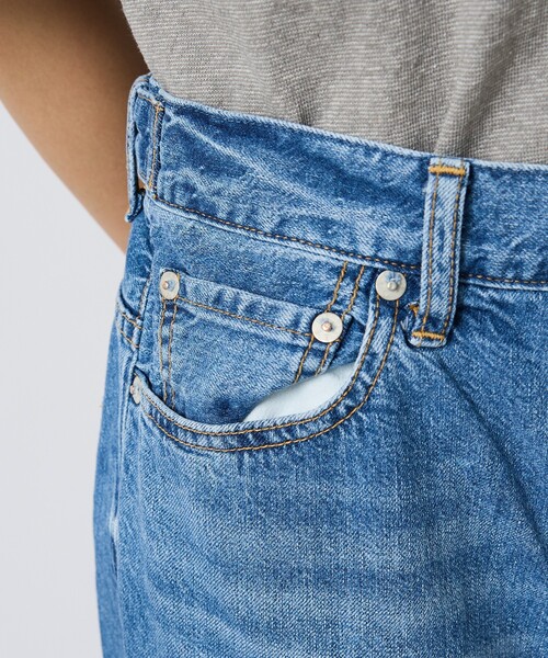 NEEDBY heritage（ニードバイヘリテージ）の「【NEEDBY heritage/ニードバイヘリテージ】HUNK（ハンク）ミッドライズワイドストレート/ユニセックス（デニムパンツ・メンズ・ダークネイビー/インディゴブルー・28/32/30）」の15枚目の写真