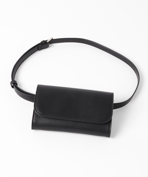 LOWRYS FARM（ローリーズファーム）の「フェイクレザー２ＷＡＹウエストポーチ　640622（ボディバッグ/ウエストポーチ・レディース・ブラウン/ブラック・FREE）」の5枚目の写真
