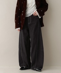 RAGEBLUE | ステッチデザイン/カツラギデニムワイドパンツ/セットアップ対応(デニムパンツ)