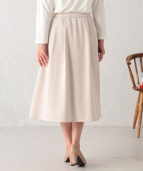 GALLORIA（ギャローリア）の「【セットアップで着られる】キレメクタックスカート（スカート・レディース・ネイビー/ライトベージュ・L/LL/M/S）」の4枚目の写真