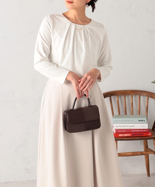 GALLORIA（ギャローリア）の「【セットアップで着られる】キレメクタックスカート（スカート・レディース・ネイビー/ライトベージュ・L/LL/M/S）」の5枚目の写真