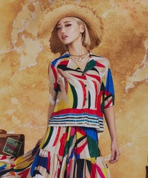 DOUBLE STANDARD CLOTHING | レーヨンエット カラフルシャツ(シャツ/ブラウス)