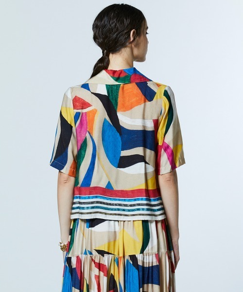DOUBLE STANDARD CLOTHING（ダブルスタンダードクロージング）の「レーヨンエット カラフルシャツ（シャツ/ブラウス・レディース・マルチ・38/36）」の4枚目の写真
