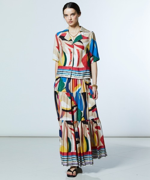 DOUBLE STANDARD CLOTHING（ダブルスタンダードクロージング）の「レーヨンエット カラフルシャツ（シャツ/ブラウス・レディース・マルチ・38/36）」の10枚目の写真