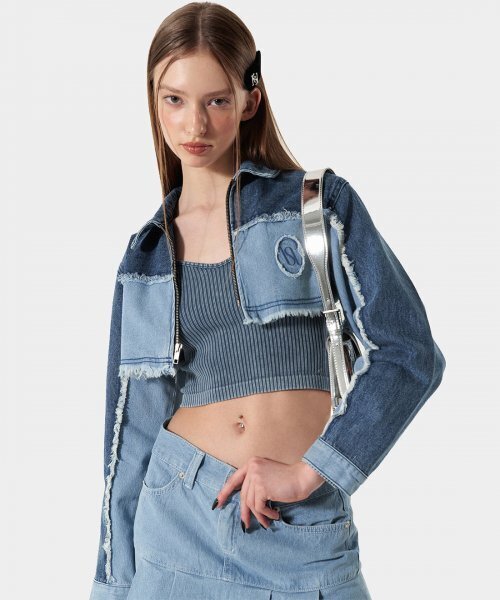 KISYNING(キシニング)の「KISY logo cropped denim jacket(デニムジャケット・レディース・その他・SMALL/MEDIUM)」の1枚目の写真