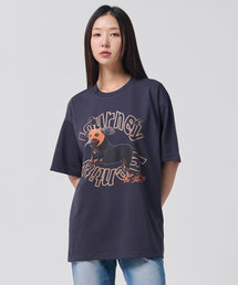 OUNDERR（オアンダーアール）の「MASK PUPPY TEE オーバーサイズ 半袖Tシャツ [モク色]（Tシャツ/カットソー）」