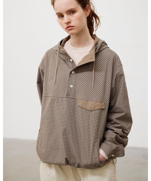 BEAMS（ビームス）の「Check Pullover Anorack（ブルゾン・メンズ・その他/ブラウン・S/M/XL/L）」の2枚目の写真