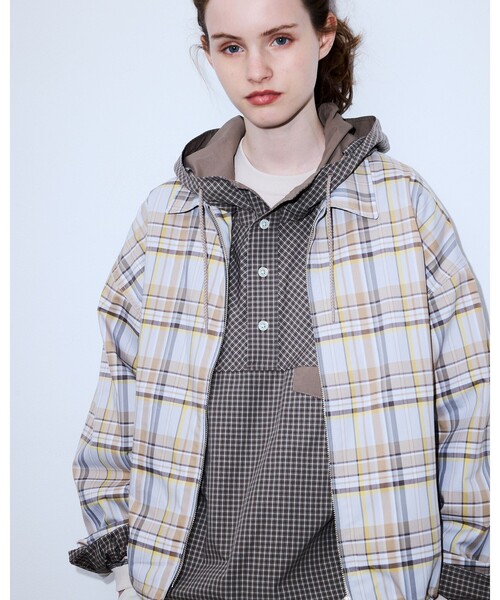 BEAMS（ビームス）の「Check Pullover Anorack（ブルゾン・メンズ・その他/ブラウン・S/M/XL/L）」の4枚目の写真