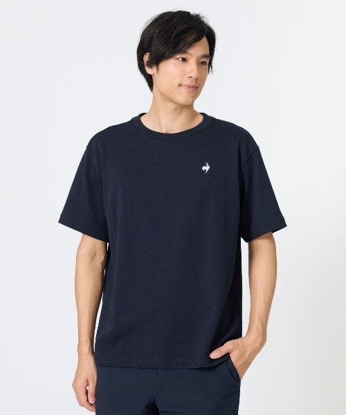 le coq sportif(ルコックスポルティフ)の「【le coq sportif/ルコック】接触冷感バックプリント半袖Tシャツ 接触冷感/吸汗(Tシャツ/カットソー・メンズ・ブルー/ホワイト/ネイビー・L/XL/M)」の2枚目の写真