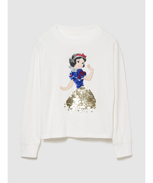 GAP(ギャップ)の「GapKids × ディズニー オーバーサイズ フリッピースパンコール グラフィックTシャツ(Tシャツ/カットソー・キッズ・ブルー/オフホワイト・130cm/120cm/140cm/110cm)」の1枚目の写真