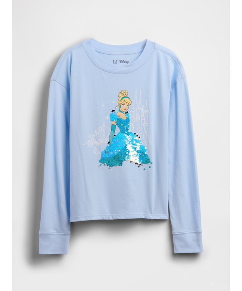 GAP(ギャップ)の「GapKids × ディズニー オーバーサイズ フリッピースパンコール グラフィックTシャツ(Tシャツ/カットソー・キッズ・ブルー/オフホワイト・130cm/120cm/140cm/110cm)」の3枚目の写真