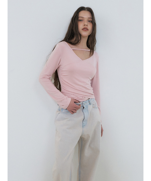 ETMON（エトモン）の「Pink Washed Denim Pants Pink Blue（デニムパンツ・レディース・その他・S/M）」の4枚目の写真