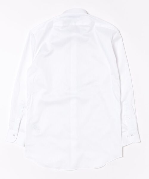 m.f.editorial（エムエフエディトリアル）の「【綿100% ノンアイロン】m.f.エディトリアル メンズ レギュラーカラー ビジネスドレス長袖シャツ（シャツ/ブラウス・メンズ・ホワイト・首回り39cm-裄丈84cm/首回り41cm-裄丈82cm/首回り41cm-裄丈86cm/首回り43cm-裄丈82cm/首回り43cm-裄丈86cm/首回り45cm-裄丈86cm/首回り37cm-裄丈80cm/首回り39cm-裄丈80cm）」の3枚目の写真