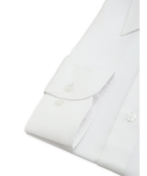 m.f.editorial（エムエフエディトリアル）の「【綿100% ノンアイロン】m.f.エディトリアル メンズ レギュラーカラー ビジネスドレス長袖シャツ（シャツ/ブラウス・メンズ・ホワイト・首回り39cm-裄丈84cm/首回り41cm-裄丈82cm/首回り41cm-裄丈86cm/首回り43cm-裄丈82cm/首回り43cm-裄丈86cm/首回り45cm-裄丈86cm/首回り37cm-裄丈80cm/首回り39cm-裄丈80cm）」の6枚目の写真