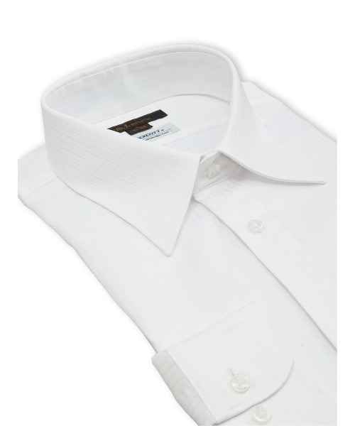 m.f.editorial（エムエフエディトリアル）の「【綿100% ノンアイロン】m.f.エディトリアル メンズ レギュラーカラー ビジネスドレス長袖シャツ（シャツ/ブラウス・メンズ・ホワイト・首回り39cm-裄丈84cm/首回り41cm-裄丈82cm/首回り41cm-裄丈86cm/首回り43cm-裄丈82cm/首回り43cm-裄丈86cm/首回り45cm-裄丈86cm/首回り37cm-裄丈80cm/首回り39cm-裄丈80cm）」の7枚目の写真