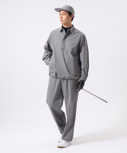 BEAMS GOLF（ビームスゴルフ）の「ORANGE LABEL / 4WAYストレッチ テック プルオーバーシャツ（撥水）（ポロシャツ・メンズ・ブラック/グレー・MEDIUM/LARGE/X-LARGE/SMALL）」の3枚目の写真