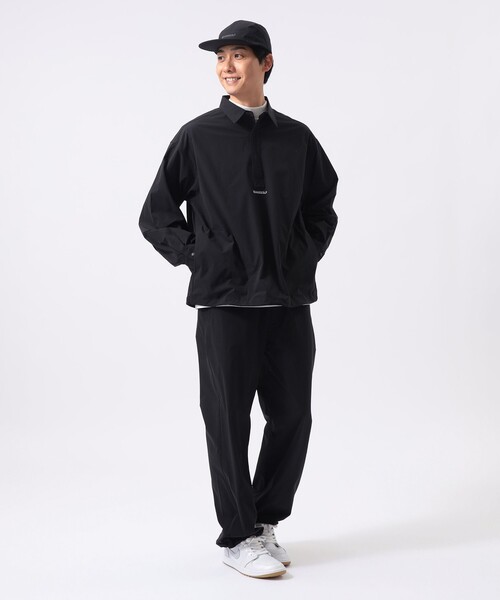 BEAMS GOLF（ビームスゴルフ）の「ORANGE LABEL / 4WAYストレッチ テック プルオーバーシャツ（撥水）（ポロシャツ・メンズ・ブラック/グレー・MEDIUM/LARGE/X-LARGE/SMALL）」の5枚目の写真