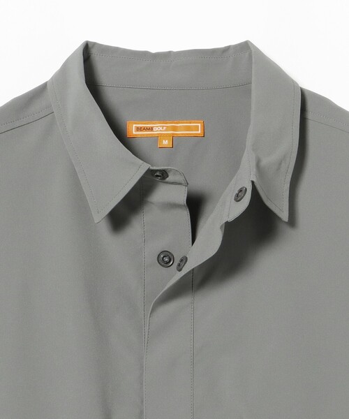 BEAMS GOLF（ビームスゴルフ）の「ORANGE LABEL / 4WAYストレッチ テック プルオーバーシャツ（撥水）（ポロシャツ・メンズ・ブラック/グレー・MEDIUM/LARGE/X-LARGE/SMALL）」の14枚目の写真