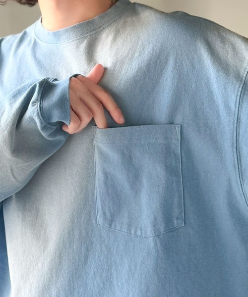 Java(ジャバ)の「《JaVaジャバコラボ》垢抜け!大人のストリートstyleを作る。綿100%スプレーダイオーバーサイズTシャツ(長袖)(Tシャツ/カットソー・メンズ・ライトブルー/ブラック/パープル/ブラウン・LARGE/MEDIUM/X-LARGE)」の22枚目の写真