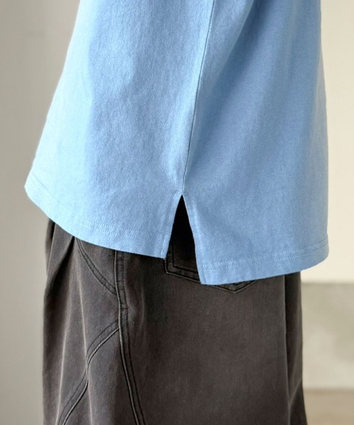 Java(ジャバ)の「《JaVaジャバコラボ》垢抜け!大人のストリートstyleを作る。綿100%スプレーダイオーバーサイズTシャツ(長袖)(Tシャツ/カットソー・メンズ・ライトブルー/ブラック/パープル/ブラウン・LARGE/MEDIUM/X-LARGE)」の20枚目の写真
