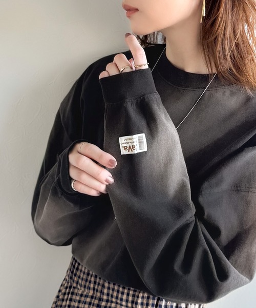 Java(ジャバ)の「《JaVaジャバコラボ》垢抜け!大人のストリートstyleを作る。綿100%スプレーダイオーバーサイズTシャツ(長袖)(Tシャツ/カットソー・メンズ・ライトブルー/ブラック/パープル/ブラウン・LARGE/MEDIUM/X-LARGE)」の5枚目の写真
