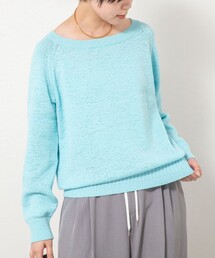 Rie Miller | 《手洗い可能》ボートネックプルオーバーテープヤーン(ニット/セーター)