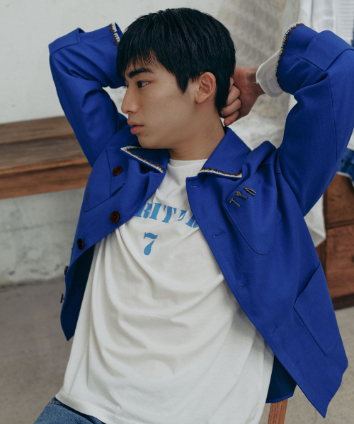 FRITUR(フリーター)の「Embroidery Work Jacket Blue_F243JK02(ナイロンジャケット・レディース・ブルー・S/M/L)」の6枚目の写真