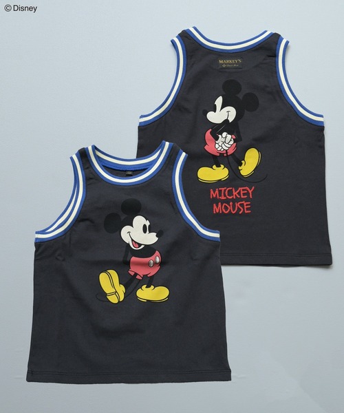 Disney(ディズニー)の「【Disney】ミッキーマウス/ラインリブタンクトップ(タンクトップ・キッズ・レッド/ブラック・80/90/95/100/110/120/130/140/150)」の4枚目の写真