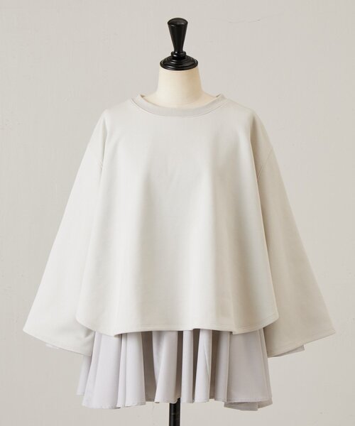 BEARDSLEY（ビアズリー）の「フレアコンビトレーナー（Tシャツ/カットソー・レディース・ブラック/アイボリー・FREE）」の18枚目の写真