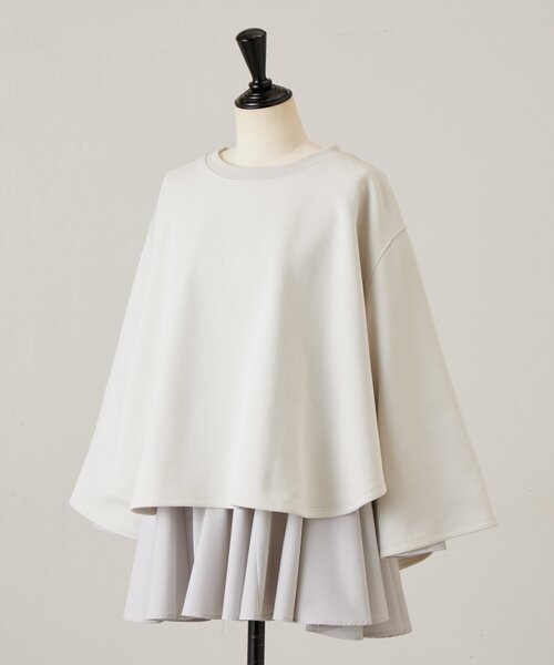 BEARDSLEY（ビアズリー）の「フレアコンビトレーナー（Tシャツ/カットソー・レディース・ブラック/アイボリー・FREE）」の19枚目の写真