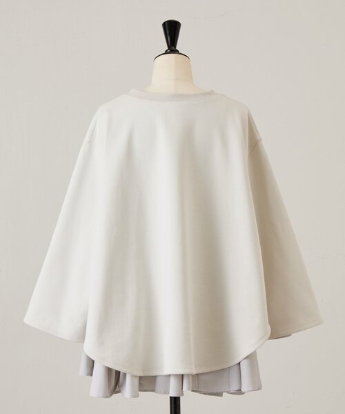 BEARDSLEY（ビアズリー）の「フレアコンビトレーナー（Tシャツ/カットソー・レディース・ブラック/アイボリー・FREE）」の21枚目の写真