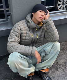 LEIRE（ルアール）の「エッセンシャルフードパーカーライトダウンジャケット[グレーッシュカーキ]（ダウンジャケット/コート）」