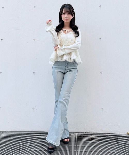 NOMAE（ノーマエ）の「ローズペプラムキャミ（シャツ/ブラウス・レディース・アイボリー/ブラック/ピンク・FREE）」の6枚目の写真