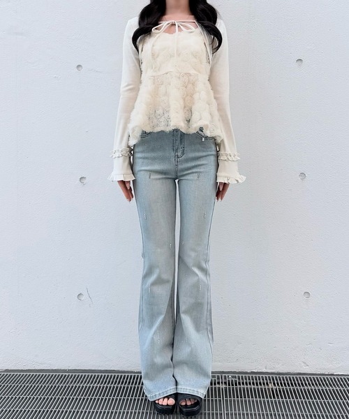 NOMAE（ノーマエ）の「ローズペプラムキャミ（シャツ/ブラウス・レディース・アイボリー/ブラック/ピンク・FREE）」の9枚目の写真