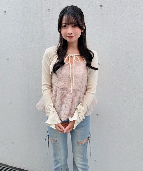 NOMAE（ノーマエ）の「ローズペプラムキャミ（シャツ/ブラウス・レディース・アイボリー/ブラック/ピンク・FREE）」の16枚目の写真